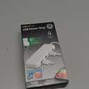 UltraPro USB Desktop Charging Station, 24W 6 Ft 4 USB Ports Power Strip, Multiport USB Charging Station, USB A Desktop Charger for iPhone 16 Series, 15 Series, iPad Pro, Braided Cord, White, 44139