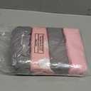 4-Pack Fitted Pack and Play Sheets for Boys and Girls - Breathable, Soft Microfiber Baby Sheets in Grey and Pink