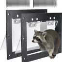 Raccoon One Way Door 2PCS Contactless Animal Excluder Trap for Squirrels, Skunks, Possums One Way Eviction Door Easy to Install for Attics, Under Decks, Farm and Chimneys