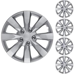 4-Pack Wheel Rim Cover Hubcaps, Car Truck SUV Hub Cap16 Inch Set, Fits Most Cars