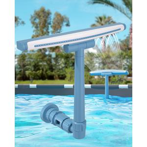 2025 Upgrade Height Pool Fountain for Above Gound and Inground Pools, Adjustable Pool Sprinkler Fountain, Whale Tail Pool Waterfall, Cooling & Relaxation Swimming Pool Accessories