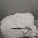 White Full Comforter Set - 3 Pieces Seersucker Lightweight Bedding Comforter Sets (1 Soft Fluffy Comforter & 2 Pillowcases) - All Seasons Cozy Modern Bed Sets for Women Men