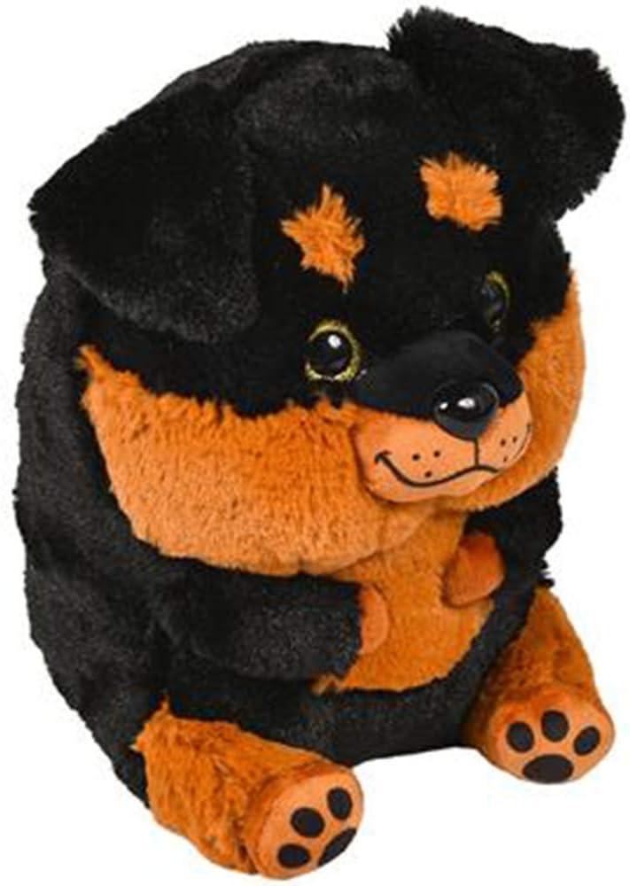 ArtCreativity Belly Buddy Rottweiler, 9 Inch Plush Stuffed Dog, Super Soft and Cuddly Toy, Cute Nursery Dcor, Best Gift for Baby Shower, Boys and Girls Ages 3+