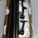 YaFex Heavy Duty Curtain Rods 32-150 Inch, 1 Inch Adjustable Black Curtain Rod for Windows, Extra Long Window Treatment Rods with Aluminium Finials, Easy Installation