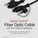 GE Digital Toslink Cable, Fiber Optic, 6 Foot Cable. GE Headphone Adapter Kit, 3.5mm