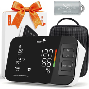 Blood Pressure Monitors for Home Use with Bag FSA&HSA Eligible,One-Touch Automatic Measurement with Large LED Three-Color Warning for 2 User, Birthday Gifts for Family and Friend