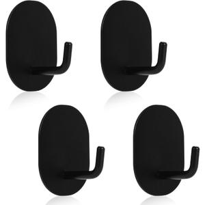 Heavy Duty Magnetic Hooks 4 Pack - 2 LBS, Strong Hooks for Refrigerator, Fridge, Cruise Cabins, Kitchen, Key, Towel, Classroom, Grill, Black 