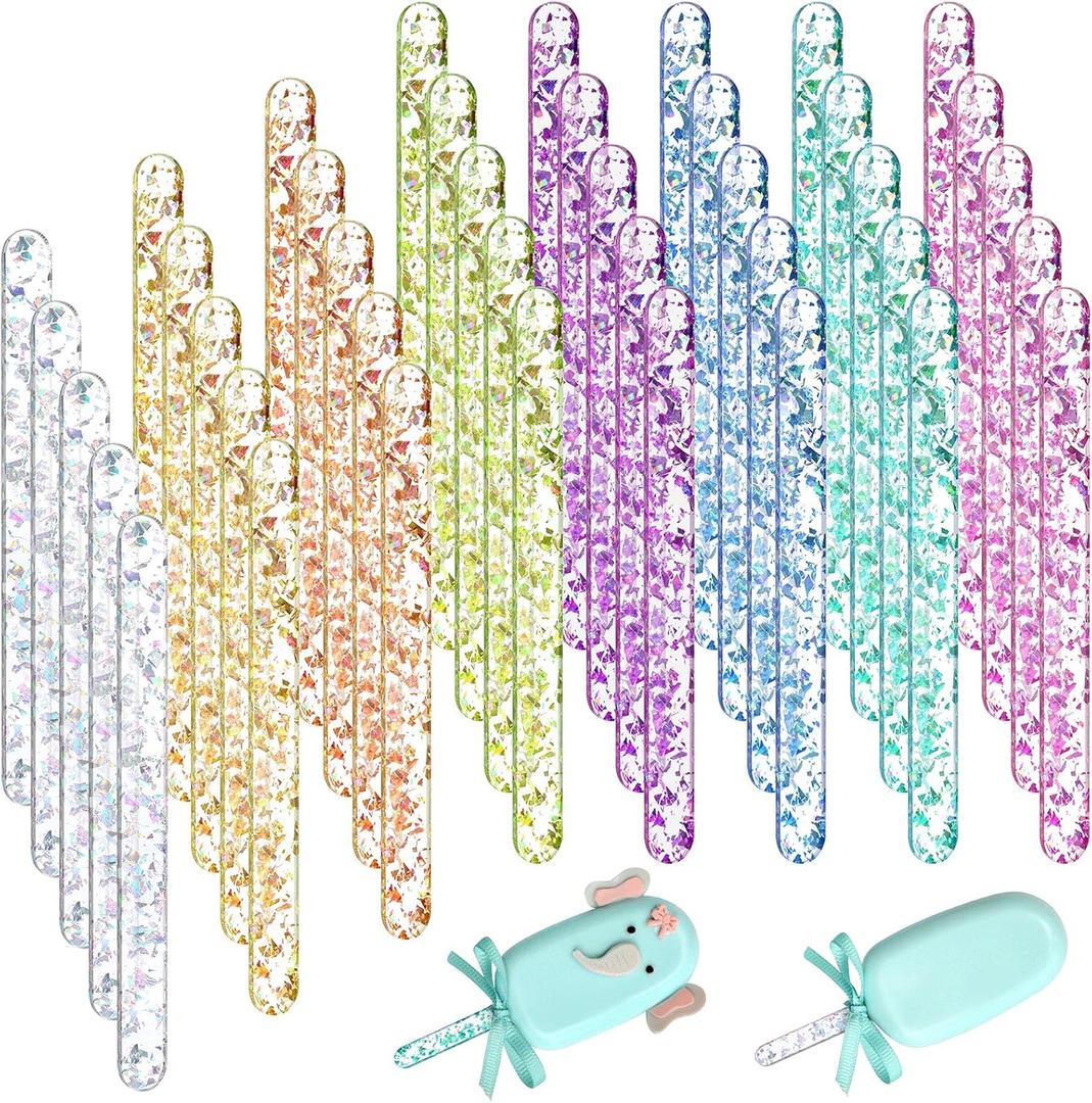 Geiserailie 40 Piece Acrylic Cakesicle Sticks Reusable Mirror Ice Cream Sticks Mini Ice Lolly Craft Cakesicle Mold for DIY Candy Desert Gifts Party Crafts Art Projects(4.5 Inch,Multicolored)