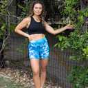 MAXXIM Women's High-Waisted Seamless Compression Biker Shorts - Tie Dye and Solid Ideal for Gym, Yoga, Running, and Fitness (M)