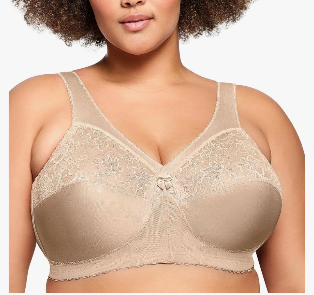 Glamorise Full Figure Plus Size MagicLift Original Support Bra Wirefree #1000 No Size