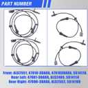 ABS Wheel Speed Sensor Front Rear Left Right Compatible with 2013 2014 2015 2016 2017 2018 2019 Nissan Sentra Driver and Passenger Side ABS Sensors # 479103DA0A 479003DA0A 479013DA0A (4pcs)