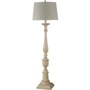L72020DSAM Floor Lamp, 11.5" D X 11.5" L X 65" H, Distressed Off White