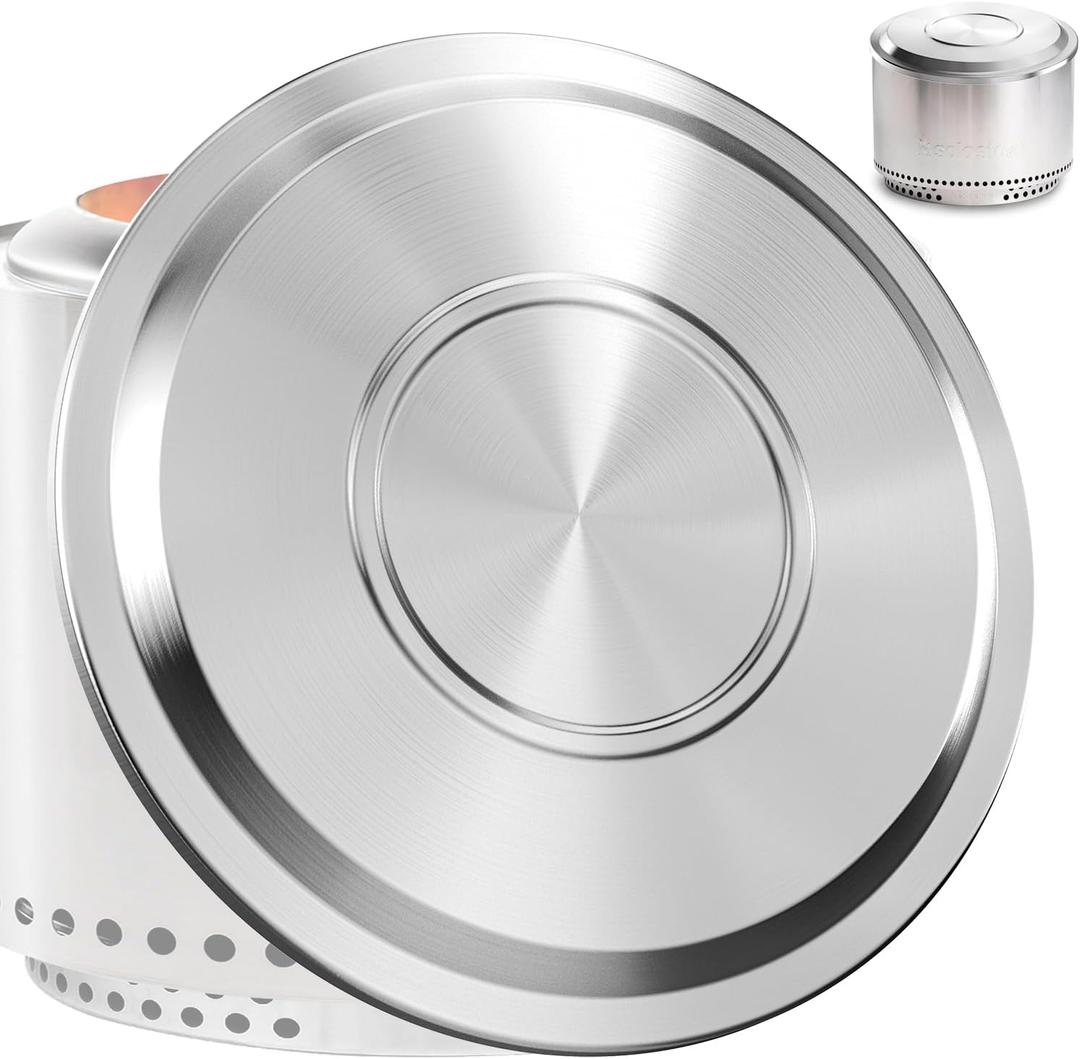 27 Inch Stainless Steel Fire Pit Lid for Solo Stove Yukon, Weather-Resistant, Silver, Waterproof, Plastic