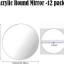 12PCS Round Mirror Plates for Centerpieces, Mirror Trays 12inch Flat Circle Mirrors for Tables Mirror Centerpieces, Circle Mirror Candle Plates for Table Centerpieces Wedding Party Centerpieces