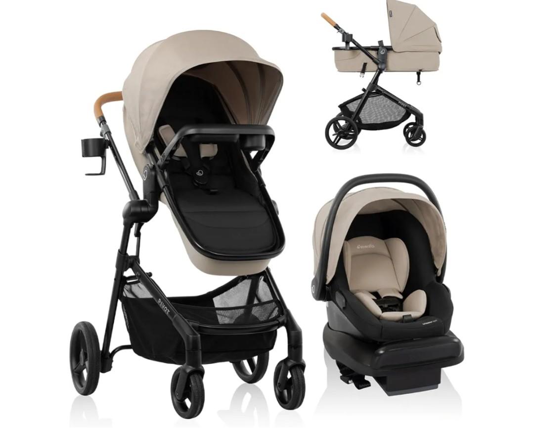 Evenflo Pivot NXT Travel System with LiteMax NXT Preemie and Infant Car Seat