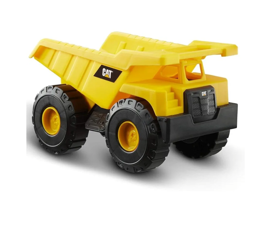 CAT Construction Toys, CAT Dump Truck Toy Construction Vehicle – 10" Plastic Action Vehicle with Articulated Buckets for Indoor & Outdoor Play. Ages 3+
