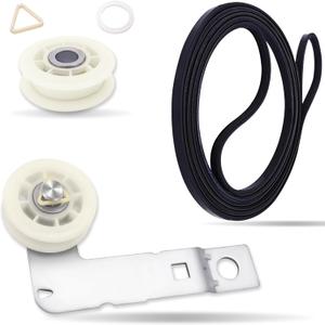 Upgraded 661570 & 279640 & W10837240 Dryer Drum Belt and Idler Pulley Kit -Fit for Whirl-pool May-tag Ken-More Dryers, Replaces 661570V 661570VP PS11726337 W10547287 W10547290