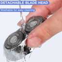 2026 New Model Mini Dual-Head Electric Shaver, Electric Mini Portable Razor, Pocket Size Washable Double Head Razor, Rechargeable Waterproof Compact Electric Shaver for Home, Car, Travel (Blue)