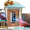 NETVUE by Birdfy Smart Bird Feeder with Camera Solar Power, Smart AI Birdwatching Camera, Auto Capture & Notify, Clear Day & Color Night Video & Pictures, Ideal Gift for Lover