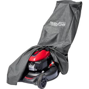 Tough Cover Universal Lawn Mower Cover - Heavy Duty 600D Marine-Grade Fabric (Black) - Waterproof Lawnmower Covers for Outdoor Protection