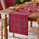 Red Buffalo Plaid Christmas Table Runners 90 Inches Long, Christmas Red Tartan Plaid Dining Table Runner for Home Kitchen, Farmhouse Xmas Kitchen Decorations for Winter Holiday (13x90 Inch, 1 Pack)