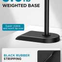 InnoGear Adjustable Desk Microphone Stand, Weighted Base with Soft Grip Twist Clutch, Boom Arm, 3/8/'' and 5/8/'' Threaded Mounts for Blue Yeti and Blue Snowball, Kick Drums, Guitar Amps, Black