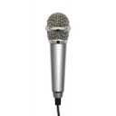 Selfie Stick Portable Mini Condenser Microphone With 3.5mm Aux Connector, Silver