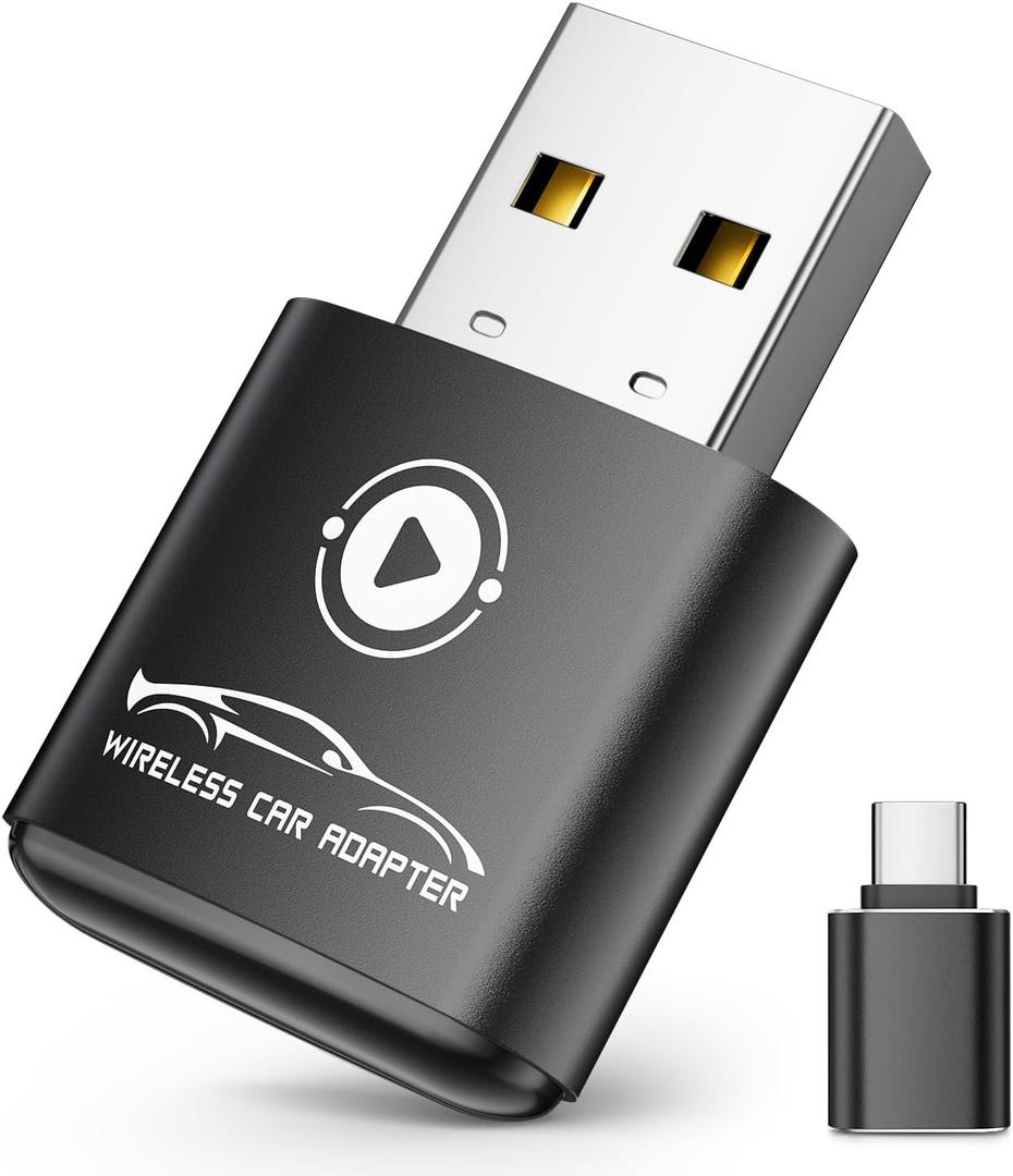 vnilrgle Wireless CarPlay Adapter for Apple iPhone（2026 Upgraded） Mini Design, Converts Factory Wired to Wireless Adapter for CarPlay, Plug and Play, Auto Connect Fast and Stable(Black)