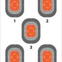 EZ-Aim 5-Spot Paper Target, 23 x 35, 50-Pack