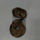 CJL HAIR 2PCs Small Cute Messy Bun Hair Piece for Thin Hair Women Mini Synthetic Curly Bun Scrunchies Updo Hairpieces Brunette/Ash Blonde