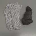 Earth Therapeutics Aloe Socks  Infused w/Aloe Vera & Vitamin E  Helps Dry Feet, Cracked Heels, Calluses  Use with Lotion  Grey/Confetti (2 Pairs)