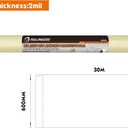 ROLLINDOG 2Mil Self Adhesive Clear Protective Glass Film 24 Inch x 100 Ft