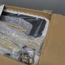 IBUYKE Rectangular Footrest Stool Ottoman, Makeup Vanity Stool Side Table, Velvet Dressing Table Seat, Footstool Chair, Golden Steel Legs, for Makeup Room, Bedroom, Square Grid Pattern, White WBD003W (without storage)