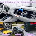 Vacuum Magnetic Phone Holder,Foldable Magnetic Suction Phone Mount,360° Rotation Car Phone Holder,Cell Phones Car Accessories,Hands-Free Phone Holders Suitable to Mirror,Gym,Kitchen (Grey)