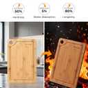 Bamboo Cutting Board for Kitchen, Knife-Friendly Wooden Cutting Boards Set 3-Piece with Juice Groove, Durable Chopping Boards for Meat, Vegetables, Fruits, Cheese Multi-Purpose, Kitchen Gifts