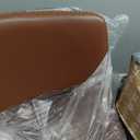 DUMOS 26 Inch Counter Height Bar Stools Set of 2, Modern Faux Leather High Barstools with Back and Metal Leg, Bar Chairs for Kitchen lsland, Elegant Brown