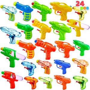 Sloosh 24 Packs Water Gun Party Favors, Assorted Colors Mini Water Blasters Summer Squirt Soaker Fighting Beach Pool Toys for Kids