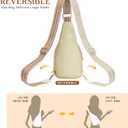 Sling Bags Small Leather Crossbody Bags for Women Travel Fashion Crossbody Sling Handbags Shoulder Purse (Mik White)