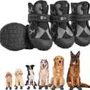 Dog Shoes for Large Medium Size Dogs, Waterproof Anti Slip Dog Boots&Paw Protectors for Summer Hot Pavement Winter Snow, Breathable Dog Booties for Outdoor Walking Hiking Hardwood Floor (#6( Width 2.6 inch) for 52-65lbs)