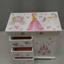 Jewelkeeper Jewelry Box for Girls with 3 Drawers  Musical Princess Jewelry Box with Spinning Doll and Dance of The Sugar Plum Fairy Tune  Appreciated Gifts for Kids  9.5 x 7.75 x 9.5 Inches