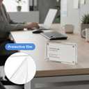6pcs Mini Acrylic Picture Frame 2.5x3.5 inch Clear Acrylic Business Card Frame Double Sided Magnetic Photo Block Frames Desktop Frameless Picture Display Wallet Size Desktop Display Stand for Office