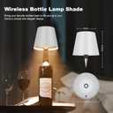 2025 New Wine Bottle Lamp,LED Cordless Cork Lights Rechargeable via USB-C for Liquor Bottles,3 Color Small Dimmable Touch Decorative Lamp for Home Bar Decor,Office&Bar,Restaurant(White)