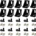 10 Sets 1.5" x 1.5" 1515 Series Aluminum Extrusion Profiles Connector Black Bracket, 10pcs 1.5 in Bracket with T Nuts Screw Bolts for 1.5 Inches Extrusion Profile Rail