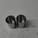2 Packs Silver Round Stainless Steel Pen Holder,Minimalist Mini Metal Vase,Desktop Stationery Organizer,Vacuum Plating Makeup Brush Holder