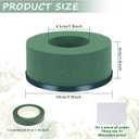 12 Pcs Mini Floral Foam Holder for Wine Bottle, Green Floral Foam Round with Plastic Base, Floral Arrangement Supplies for Wedding Party Table Wine Bottle Decor (12)
