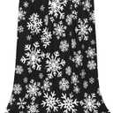 Xmas Winter Snowflakes Throw Blanket, Christmas Ultra Soft Warm Blanket, All Season Decorative Flannel Blanket, Lightweight Black Fleece Blankets for Bed Chair Car Sofa Couch Bedroom 50"X40"