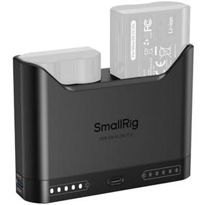 SMALLRIG EN-EL15c Battery Charger for Nikon, 2h Dual Slot Camera Charger, 22.5W USB-C Port, Full Compatible with Nikon ZR, Z6III, Zf, Z8, Z7II, Z7, Z6II, Z6, D850, D810, D780, D750, D500, D7500, D7200