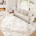 6x9 Area Rugs for Living Room: Washable Vintage Rug Indoor Soft Non-Slip Distressed Carpet for Bedroom Dining Room Nursery Home Office (Vintage Beige, 6'x9') (6' x 9' (Rectangular))