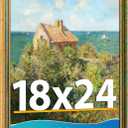 Vintage 18x24 Frame, Antique Gold Photo Frames with Plexiglass Front,Ornate 18 x 24 Poster Frame Display for Wall Dcor,1 Pack,Green