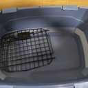 Amazon Basics Sturdy Portable 2-Door Top-Load Hard-Sided Pet Travel Carrier with Secure Ventilation, Handle, Front & Top Entry for Dogs, Cats, 22.8"L x 15"W x 13"H, Gray & Blue